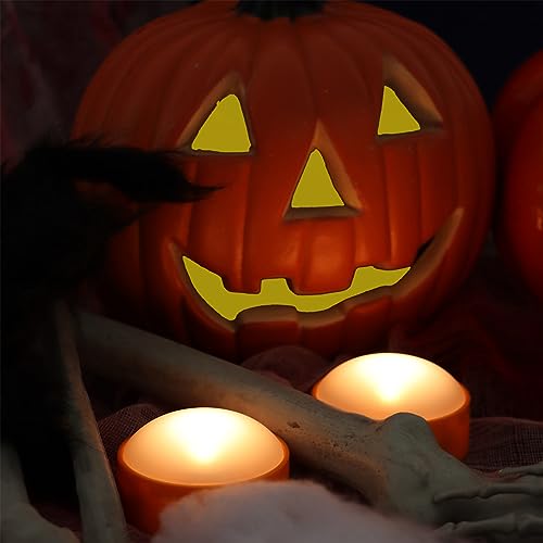 Halloween Pumpkin Lights - LED Battery Operated with Timer (2-Pack)