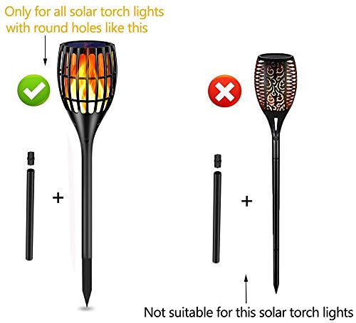 12" Plastic Pole Extension Connector Kit - Solar Torch