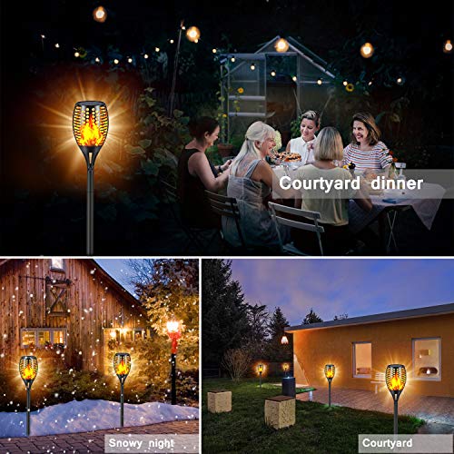 Solar Torch Lights 43" Waterproof Flickering Flames