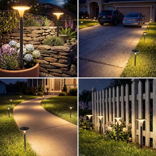 Solar Pathway Lights 6-Pack - 200LM LED Waterproof