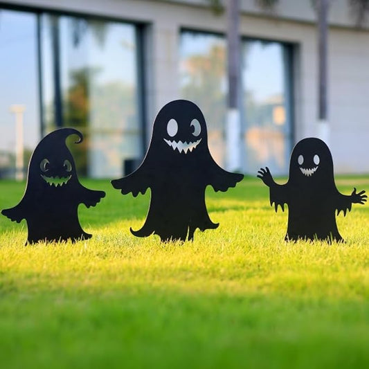 WACLSTDAY Ghost Metal Halloween Decorations Outdoor Garden Stakes, for Women/Men/Ghost Lovers,Black Silhouette Statues Yard Art, Lawn, Backyard, Patio, Pathway Decor