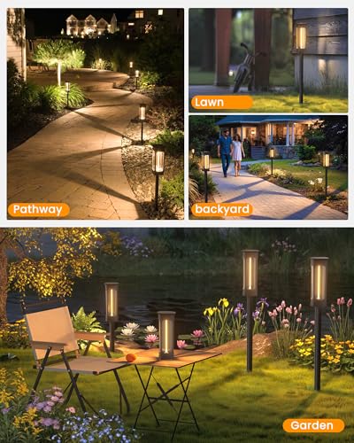 Solar Garden Pathway Lights - 8 Pack LED