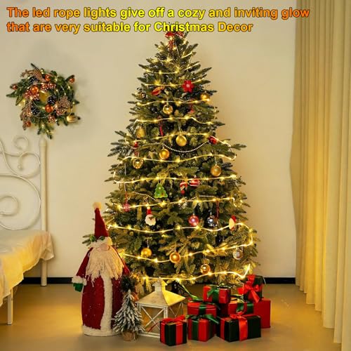 2 Pack String Lights - 66ft 200LED Battery Powered Waterproof Warm White