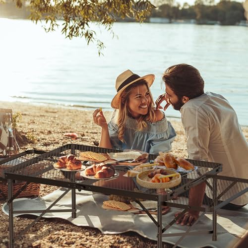 WildFinder Folding Table with 2 Wing Panels, 3x2 FT Foldable Camping Table