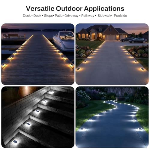 Solar Deck Lights 4-Pack - 2 Color Driveway