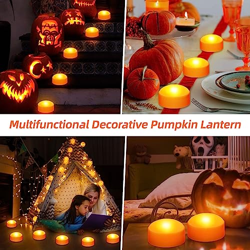 LED Flameless Jack-O-Lanterns - Remote & Timer