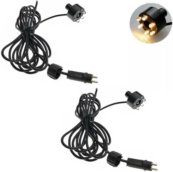 Wholesale Fountain Submersible LED Light Fountain Ring (6-LED no AC Plug) for Garden, Square, Yard (Warm White,2)