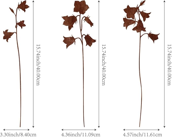 Decorative Garden Stakes, Welcome Yard Sign, Metal Arrangement Ornaments for Courtyard Lawn, Rusty Outdoor Decortions for Easter Housewarming (F)