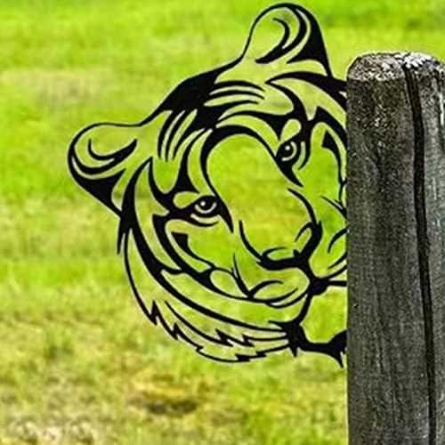 Vintage Garden Yard Patio Tree Decoration, Wall Art, Metal Silhouettes (Tiger)