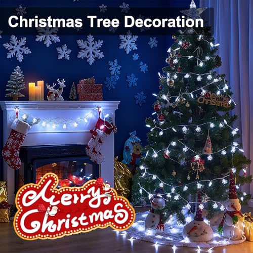 33 Ft 100 LED Fairy Lights - 8 Modes Timer Remote White