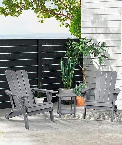 Adirondack 2-Tier HDPE Outdoor Side Table - Square