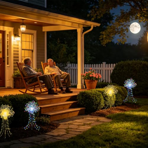 Solar Stake Lights - 480LED Warm White (4-Pack)