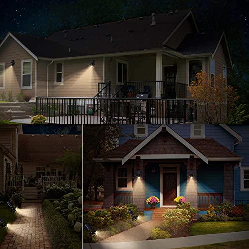 Solar Spot Lights - 4 Pack Warm White Adjustable