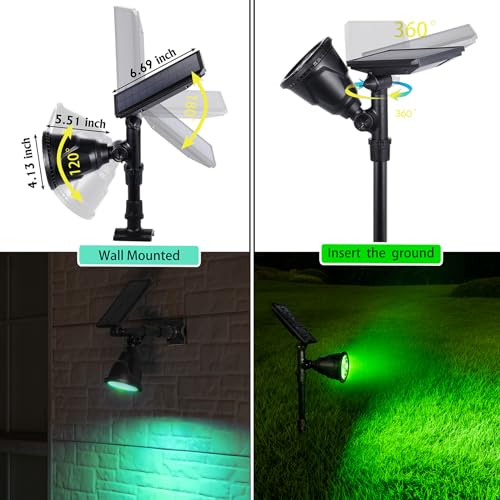 Solar Outdoor Spotlights - 1 Pack