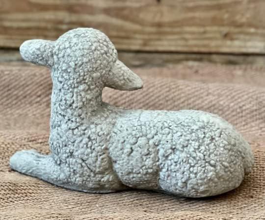 Realistic Lamb Handmade Religious Statue Outdoor Sculpture Garden Ornament Sheep Concrete Figure