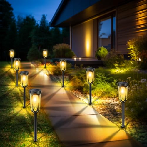 Solar Pathway Lights - 8Pack IP65 Waterproof