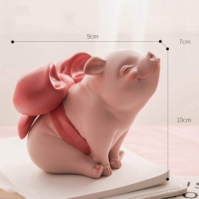 Garden Ornaments Decor Statue Outdoor,Abstract Unique Statue Sculpture Creative Statues and Sculptures Outdoor Decor for Garden,Cute Pink Pig Girl Bedroom Resin Decoration Small Ornaments