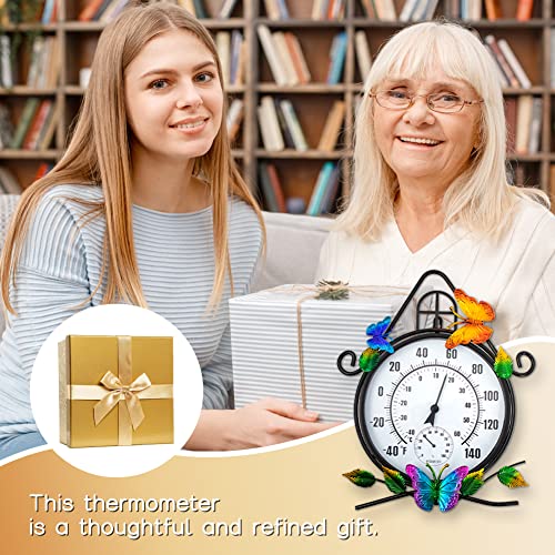 Indoor Outdoor Thermometer, Large Wall Thermometer Hygrometer