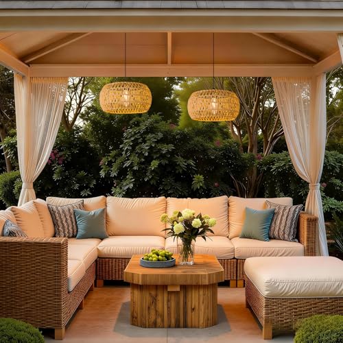 Battery Operated Pendant Light - 13" 2Pack with Remote Control