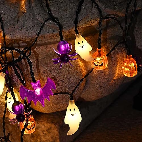 Solar Halloween Lights - 40 LED, 8 Modes, Waterproof