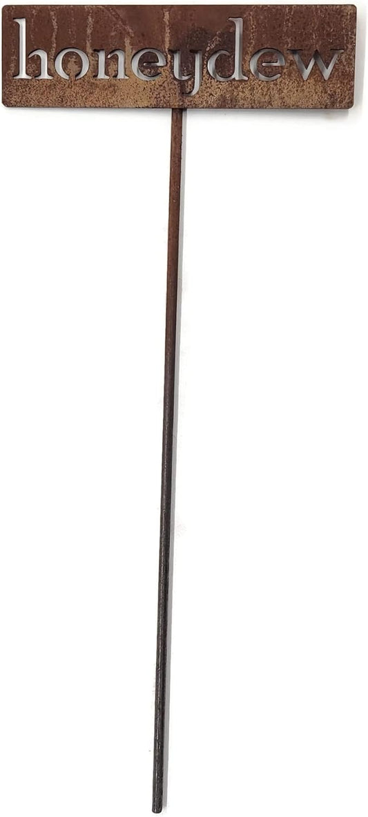 Classic Metal Garden Markers 19 Inches Tall (honeydew, Naturally Rusted)