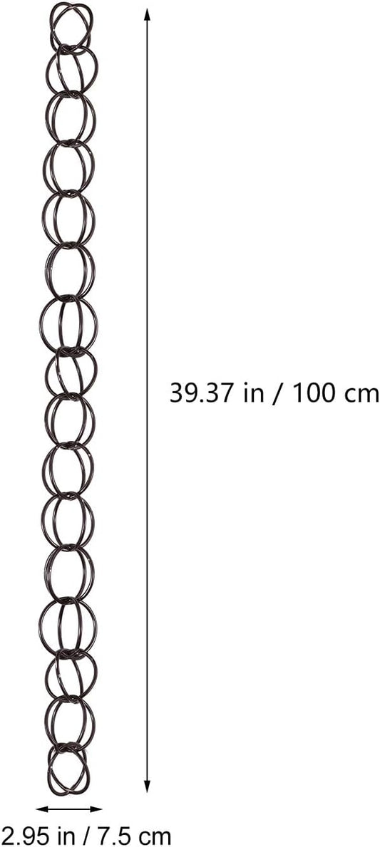 DOITOOL Copper Garden Rain Chain for Gutter Downspout 1m Decorative Drainage Rain Chain for Villa Roof Winter Outdoor Décor