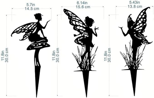 Garden Decoration 3-Piece Set, Garden Stakes, Suitable for courtyards, Flower pots, lawns, Flower Bed Decorations, and Gifts