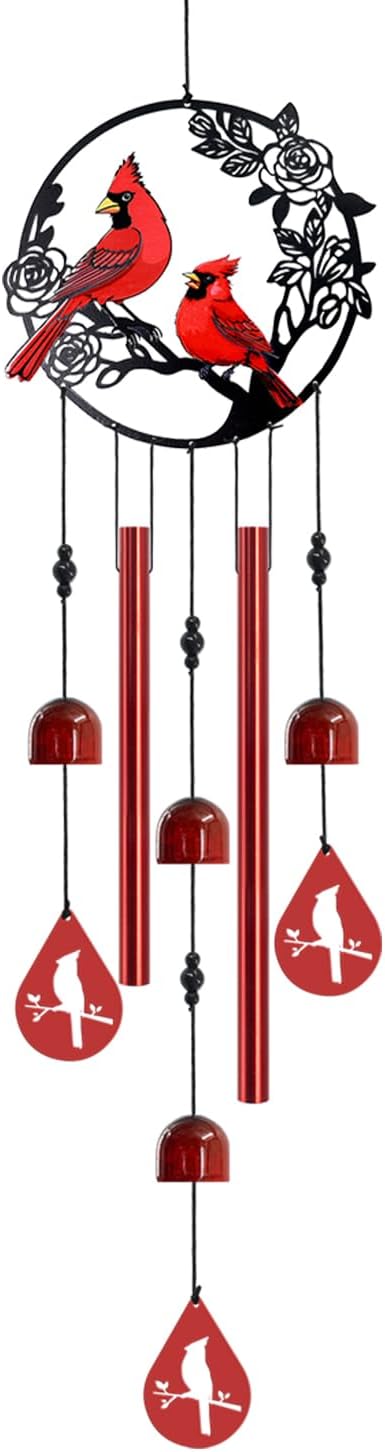 Wind Chimes for Outside Cardinal Wind Chimes Windchimes Outdoors Red Bird Wind Chime Cardinal Gifts for Women Mom Grandma Sisters