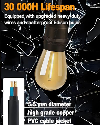 Gmnee 25FT Outdoor String Lights