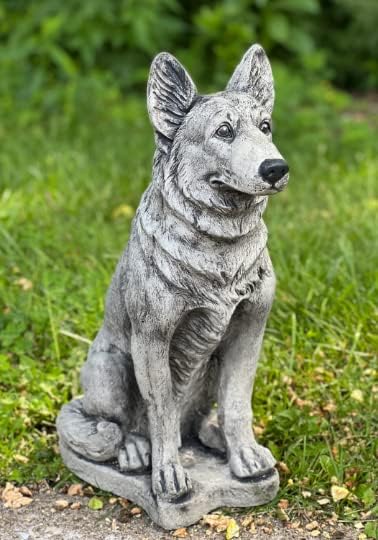Amazing German Shepherd Dog Statue Memorial Garden Figure Dog Lover Gift Hunting Pet Figurine