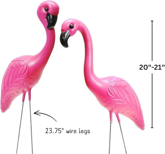 Fun Express Pink Flamingo Yard Ornaments (1-Pack of 2) 34 Inches When Assembled
