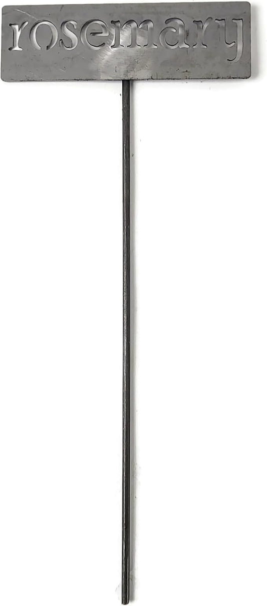 Classic Metal Garden Markers 19 Inches Tall (rosemary, Raw, Unfinished Steel (will rust with time))