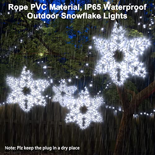 27" Christmas Lighted Snowflake - Outdoor Plug In