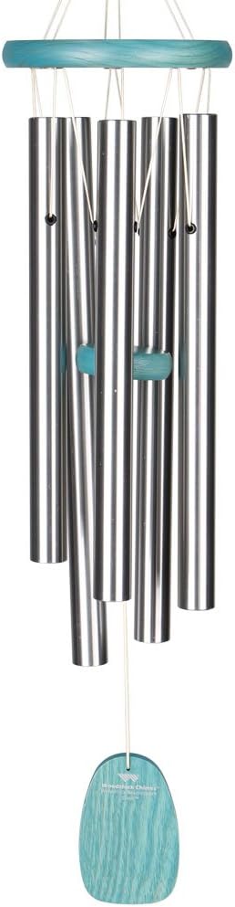 Woodstock Wind Chimes for Outside, Outdoor Decor, Patio and Garden Decor for Outside Front Porch Decor (24") Beachcomber Wind Chime Gracious Green Decorative Wind Chime (BCGG)