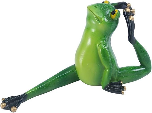 Garden Decor Frog Statue Outdoor Garden Sculptures for Yard Lawn Resin Animal Figurines Yoga Art Gardening Gifts(Half Pigeon Pose)