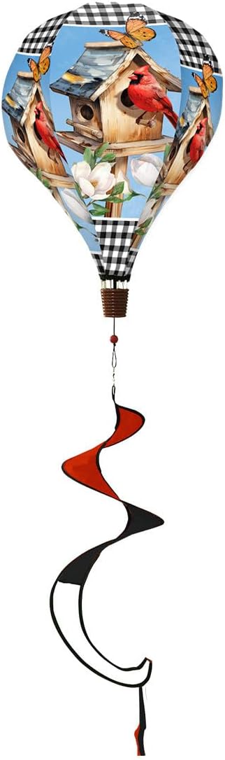 Briarwood Lane Bless This Home Cardinal Hot Air Balloon Spinner