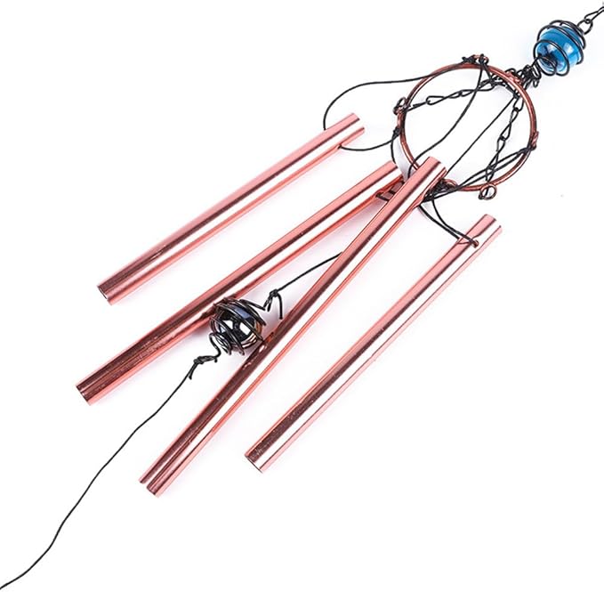 Butterfly Flower Wind Chimes Outdoors Decoration Wind Chimes with Metal Frame Crystal for Garden Yard Hanging Decor Birthday Mothers Day Housewarming for Women-Tube