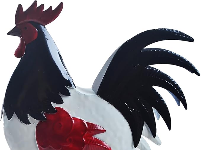 Rooster Statue Chicken Animal Sculpture Garden Decoration Metal Yard Art for Patio Lawn Backyard Outdoor Decoration