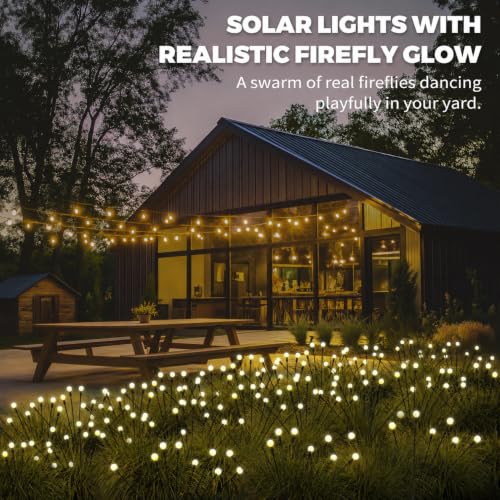 4 Pack Solar Garden Lights - 32 LED Firefly