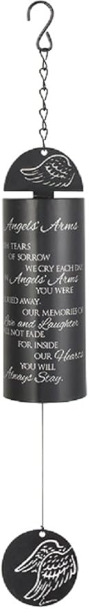 Carson Wind Chime-Cylinder Sonnet-Angels' Arms-Black (22")