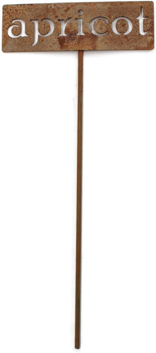 Classic Metal Garden Markers 19 Inches Tall (apricot, Naturally Rusted)