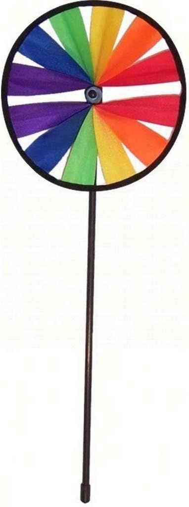 In the Breeze 8-Inch Single Rainbow Wheel Spinner, Outdoor Ground Décor, 2832