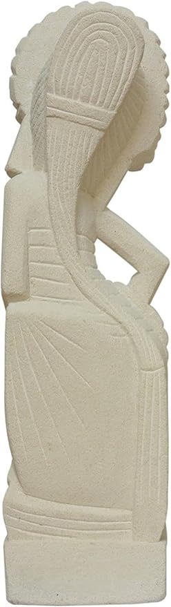 G6 Collection 8" Hand Carved Limestone Sculpture Balinese Dancer Statue Home Decor Handmade Handcrafted Gift Decorative Figurine Accent Decoration Artwork Stone (8" Tall)