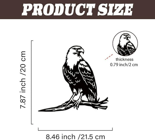 SUPERDANT Metal Eagle Garden Decor Bird Outdoor Garden Ornament Black Silhouette Tree Decor Animals Metal Yard Stakes Decorative Gardens Yard Art for Lawn Patio Gift for Gardeners