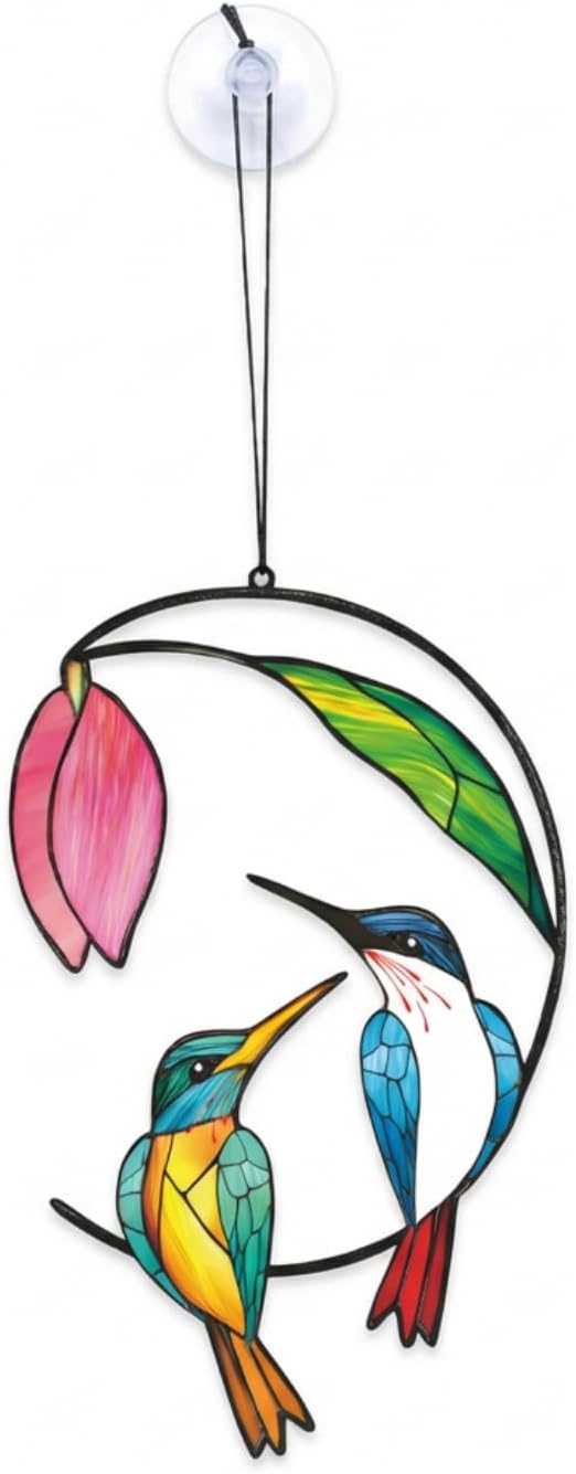 Hummingbird Gifts for Women, Hummingbird Sun Catcher for Window Hanging, Mothers Day for Mom Grandma Bird Lovers, Spring Suncatcher Garden Decor for Indoor Outdoor Windows(1)