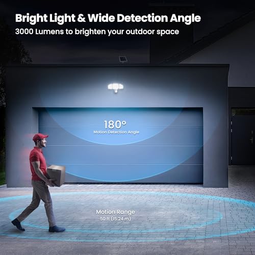 Feit Electric LED Outdoor Security Floodlight, Motion Activated, Daylight
