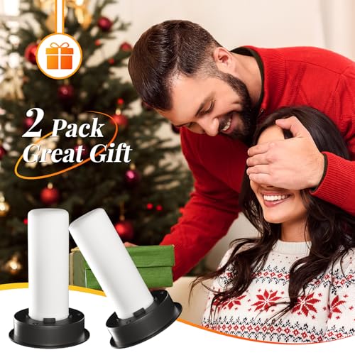 2 Pack Solar Light Top - Flickering Flame LED Waterproof