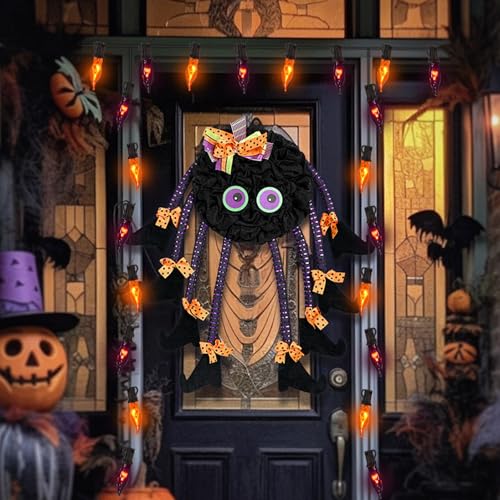 27.8 FT Halloween C7 String Lights - Orange Purple Flickering Flame