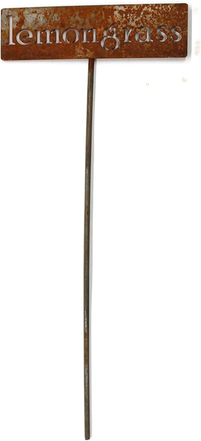 Classic Metal Garden Markers 19 Inches Tall (lemongrass, Naturally Rusted)
