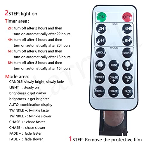 Starryfill 36LED Jellyfish Seahorse String Lights - Remote Timer